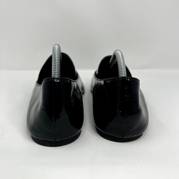 Eileen Fisher Patnet Leather Black Flats - Picture 3 of 8
